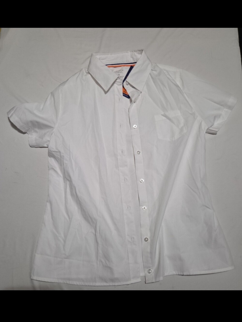 New French toast girls size 18 white button dress shirt #24